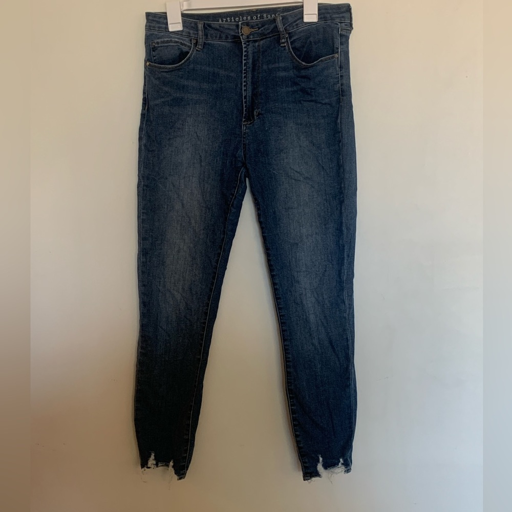 ARTICLES OF SOCIETY Blue Distressed Skinny Jeans | Size 30